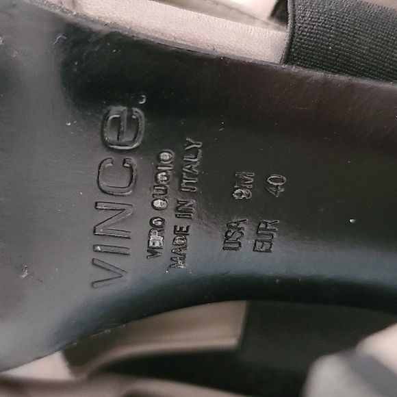 VINCE Anetta Chelsea Booties Heels 40 9 Slingback Sandals RARE Woodsmoke Grey - Picture 12 of 16